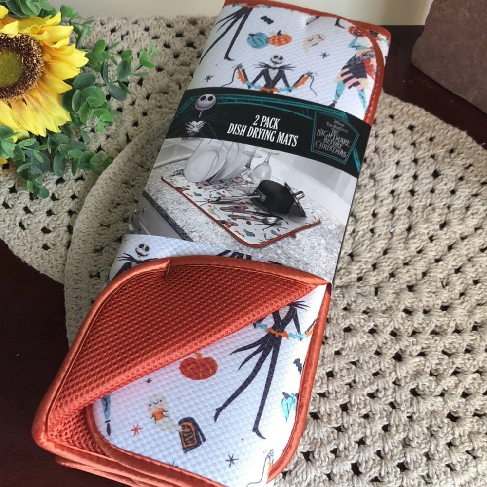 Disney Nightmare Before Christmas Fall Halloween Dish Drying Mats